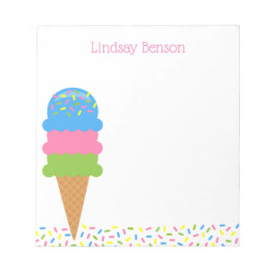 Sprinkles Ice Cream Cone - Aangepaste laptop Notitieblok