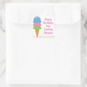 Sprinkles Ice Cream Cone Gepersonaliseerde Sticker (Tas)