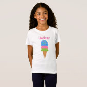 Sprinkles Ice Cream Cone Personalized T-shirt (Voorkant volledig)