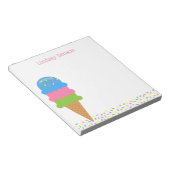 Sprinkles Ice Cream Cone Persoonlijk Notitieblok (Schuin)