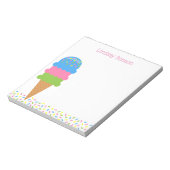 Sprinkles Ice Cream Cone Persoonlijk Notitieblok (Gedraaid)