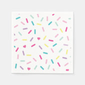 Sprinkles Ijs en Cake Verjaardag Servet (Voorkant)
