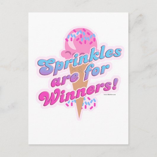 Sprinkles is voor winnaars briefkaart (Voorkant)