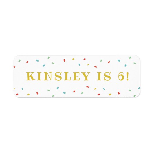Sprinkles kids Birthday label sticker (Voorkant)