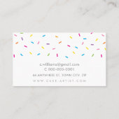 SPRINKLES modern schattig gepatenteerd kleurrijk f Visitekaartje (Achterkant)