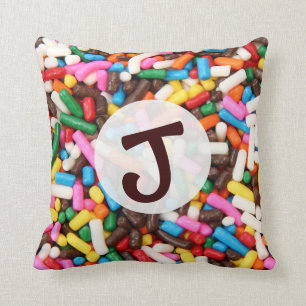 Sprinkles Monogrammed Pillow Kussen