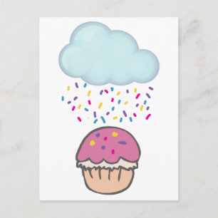 Sprinkles op Cupcake regenen Briefkaart