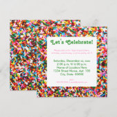 Sprinkles Party-uitnodigingen Kaart (Voorkant / Achterkant)