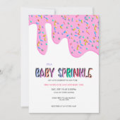 Sprinkles Rose | Cartes d'invitation Baby Sprinkle (Devant)