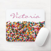 Sprinkles-vol Naam Mousepad Muismat (Met muis)