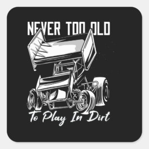 Sprint-auto Vierkante Sticker