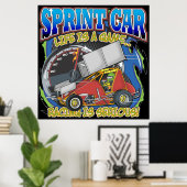 Sprint-autoleven Poster (Thuiskantoor)
