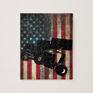 Sprint Car American Flag Puzzle