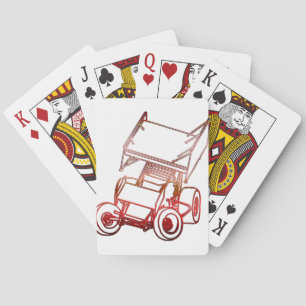 Sprint Car Scheef/Zonsondergang Pokerkaarten