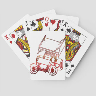 Sprint Car Scheef/Zonsondergang Pokerkaarten