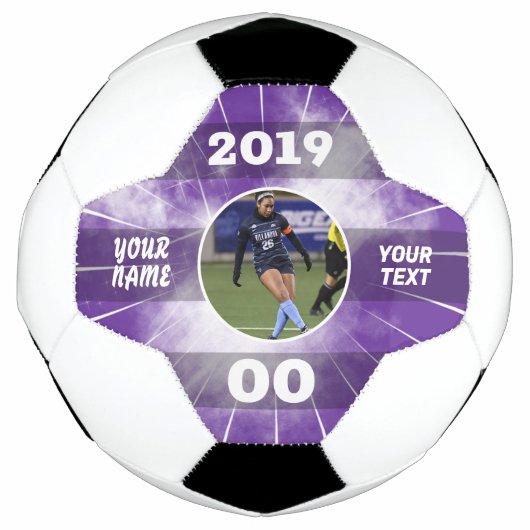 Sprint Custom Soccer Ball Purple (Devant)