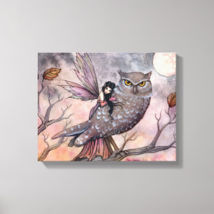Sprint Vriendin en Uil Canvas Print
