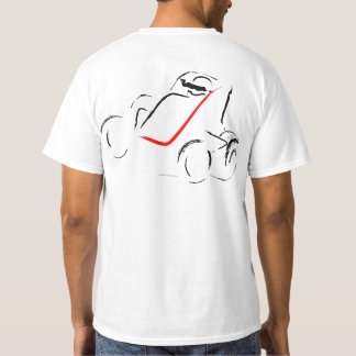 Sprintcar 01 Zwart en Rood Achterkant T-shirt