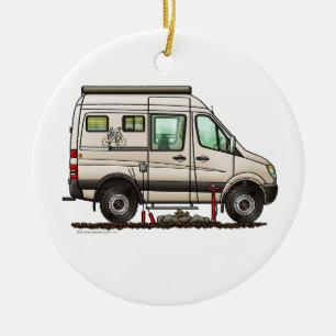 Sprinter Camper Van RV happy camper Keramisch Ornament