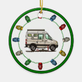 Sprinter Camper Van RV happy camper Keramisch Ornament (Voorkant)