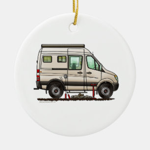 Sprinter Camper Van RV happy camper Keramisch Ornament