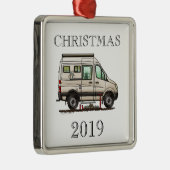 Sprinter Camper Van RV happy camper Metalen Ornament (Rechts)