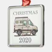 Sprinter Camper Van RV happy camper Metalen Ornament (Links)