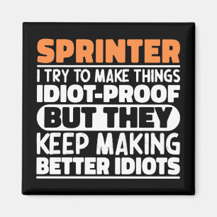Sprinter Ik probeer dingen grappig te maken Quote  Magneet