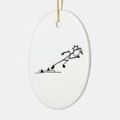 Sprinter Stickman Track en Field Keramisch Ornament (Links)