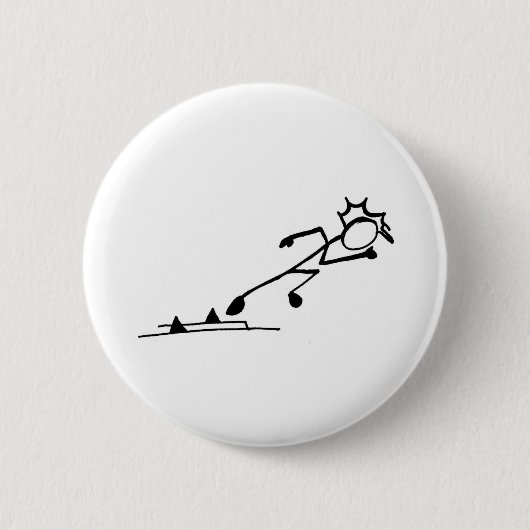 Sprinter Stickman Track en Field Ronde Button 5,7 Cm (Voorkant)