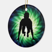 Sprinter volgen keramisch ornament (Links)