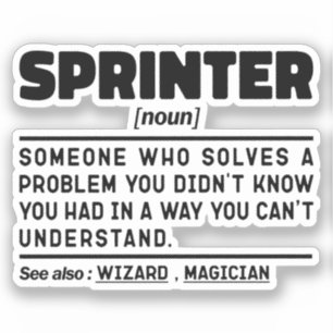 Sprinter zelfstandig naamwoord definitie Sport Fit Sticker