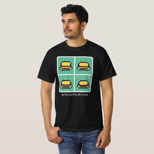 sprite_button_8bit.png T-shirt (Devant entier)