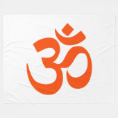 Sprititual Om Symbol Fleece Deken (Voorkant (Horizontaal))