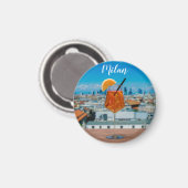 Spritz-cocktail op een tafel met uitzicht van Mila Magneet (Voorkant / Achterkant)