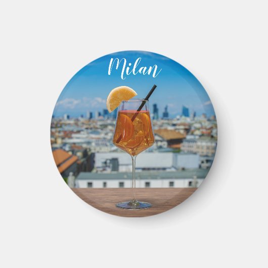 Spritz-cocktail op een tafel met uitzicht van Mila Magneet (Voorkant)