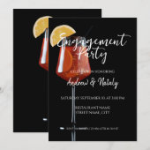 Spritz cocktail op zwart kaart (Voorkant / Achterkant)