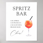 Spritz Cocktailbar Recept Poster (Voorkant)