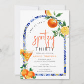 Spritz mediterrane boho boog dertig verjaardag kaart (Voorkant)