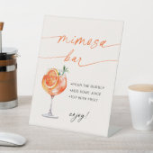 Spritz Mimosa Bar Modern Calligraphy Tafelkaart Reclamebord Met Voetstuk (Insitu)