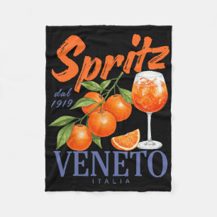 Spritz Veneto Dal 1919 Italië Vintage Oranje Wijn Fleece Deken