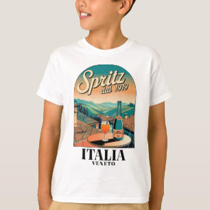 Spritz Veneto Italia Vintage Oranje Wijn Staart 2 T-shirt
