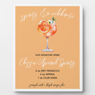 Spritz & Vieren! Aperol Spritz Signature drank Fotoplaat
