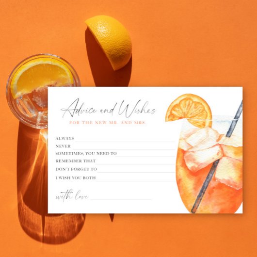 Spritz vrijgezellenfeest - advies en wensen briefpapier