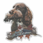 Sprocker Spaniel, Pistool dog art Sticker (Voorkant)