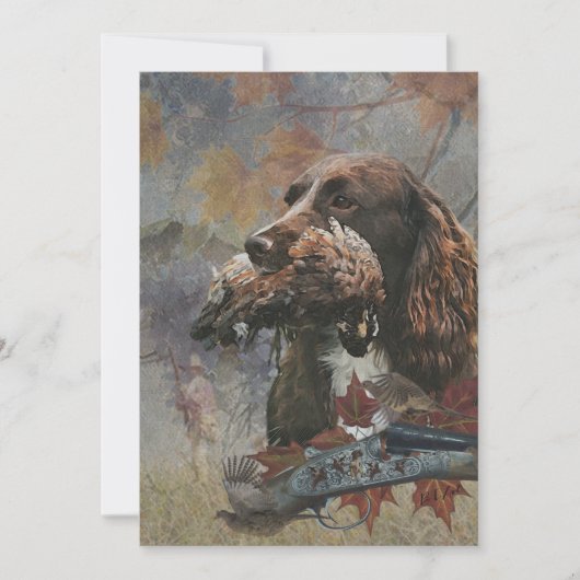 Sprocker Spaniel, Pistool hondenkunst Kaart (Voorkant)