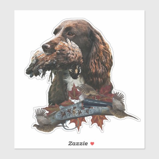 Sprocker Spaniel, Sticker d'art pour chien d'arme (Feuille)