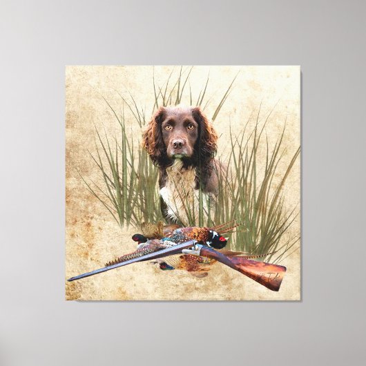 Sprocker Spaniel Tapestry Poster Triptych Acryl Canvas Afdruk (Voorkant)