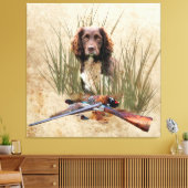 Sprocker Spaniel Tapestry Poster Triptych Acryl Canvas Afdruk (Insitu (Woonkamer))
