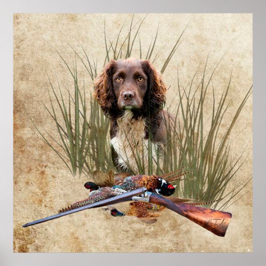 Sprocker Spaniel Tapestry Poster Triptyque Acryliq (Devant)
